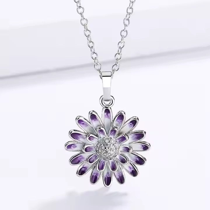 Purple Floral Necklace