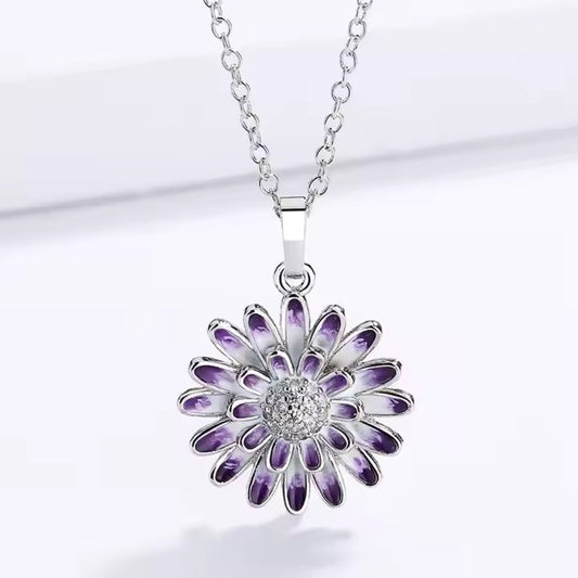 Purple Floral Necklace