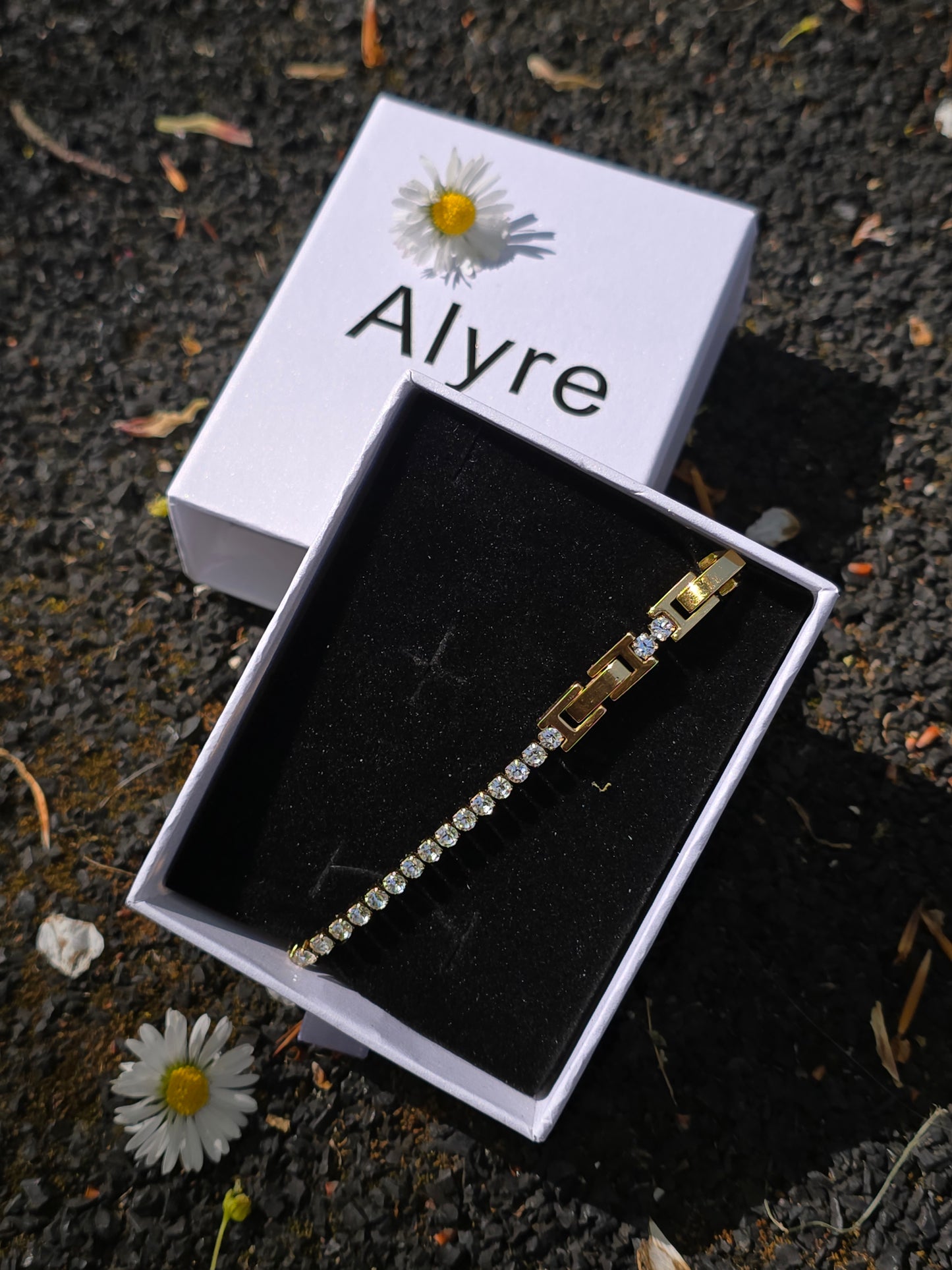 Gold & Crystal Link Bracelet