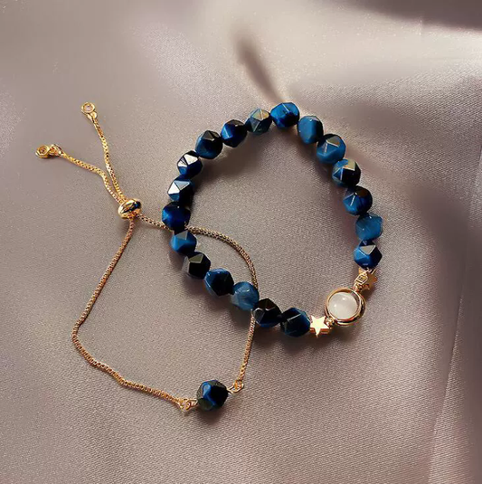 Navy Gemstone Bracelet