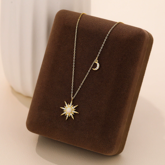 Sun & Moon Pendant Necklace
